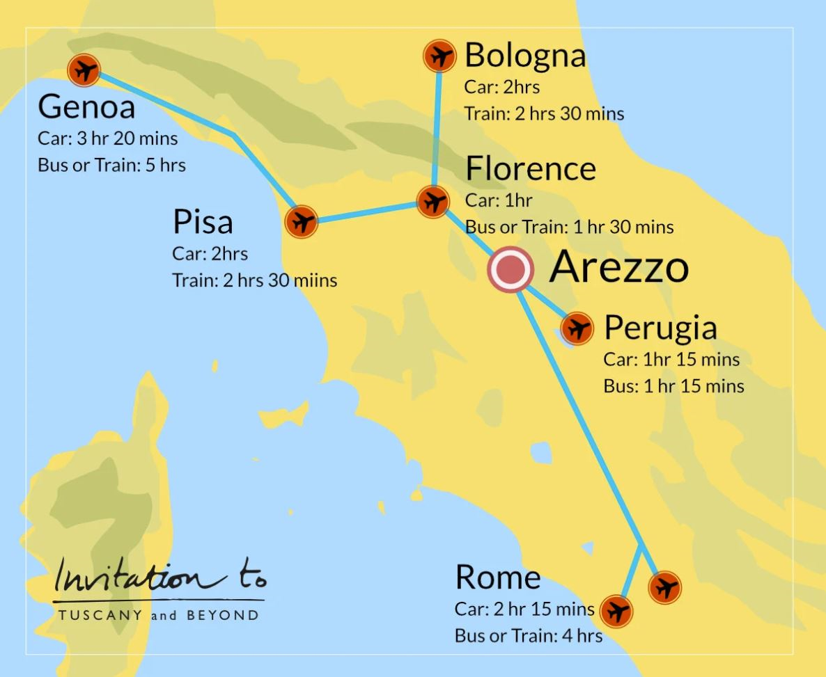 Arezzo Map