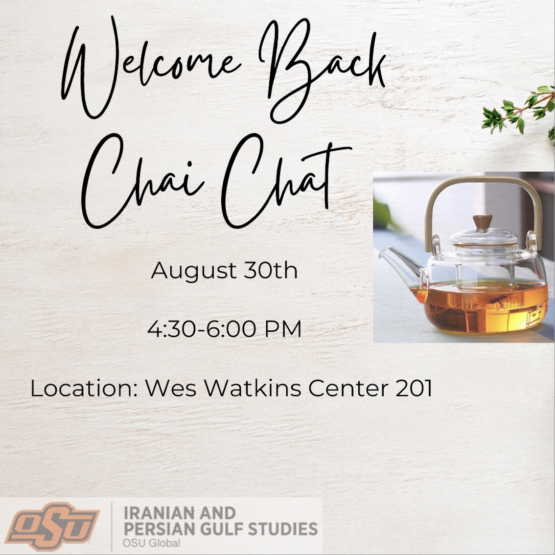 Chai Chat Aug 30 Chai Chat Aug 30