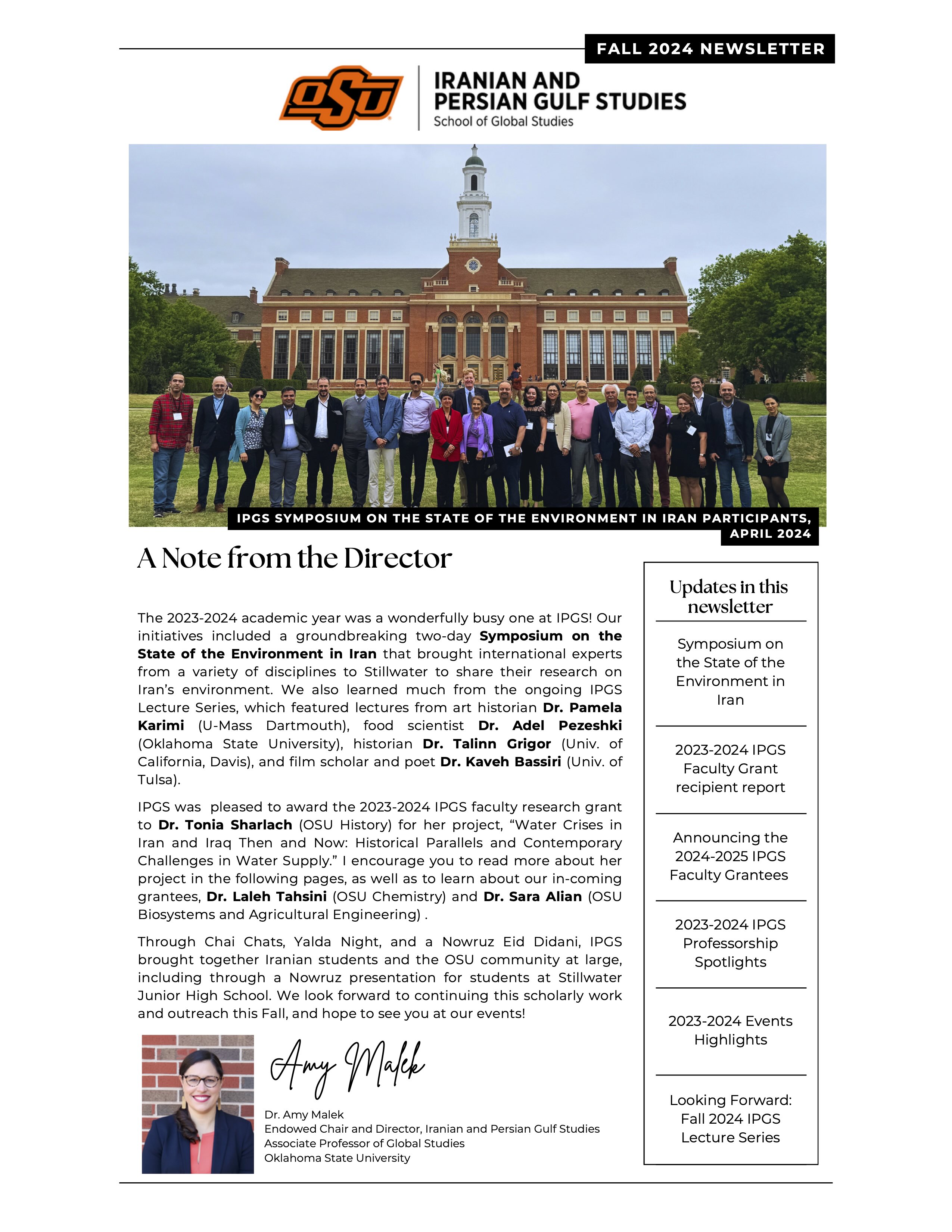 Fall 2024 newsletter