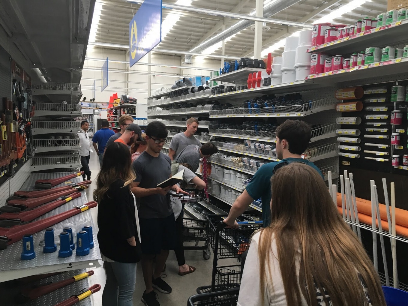 EWB OKState members buy supplies at a hardware store in Guatemala. EWB OKState members buy supplies at a hardware store in Guatemala.